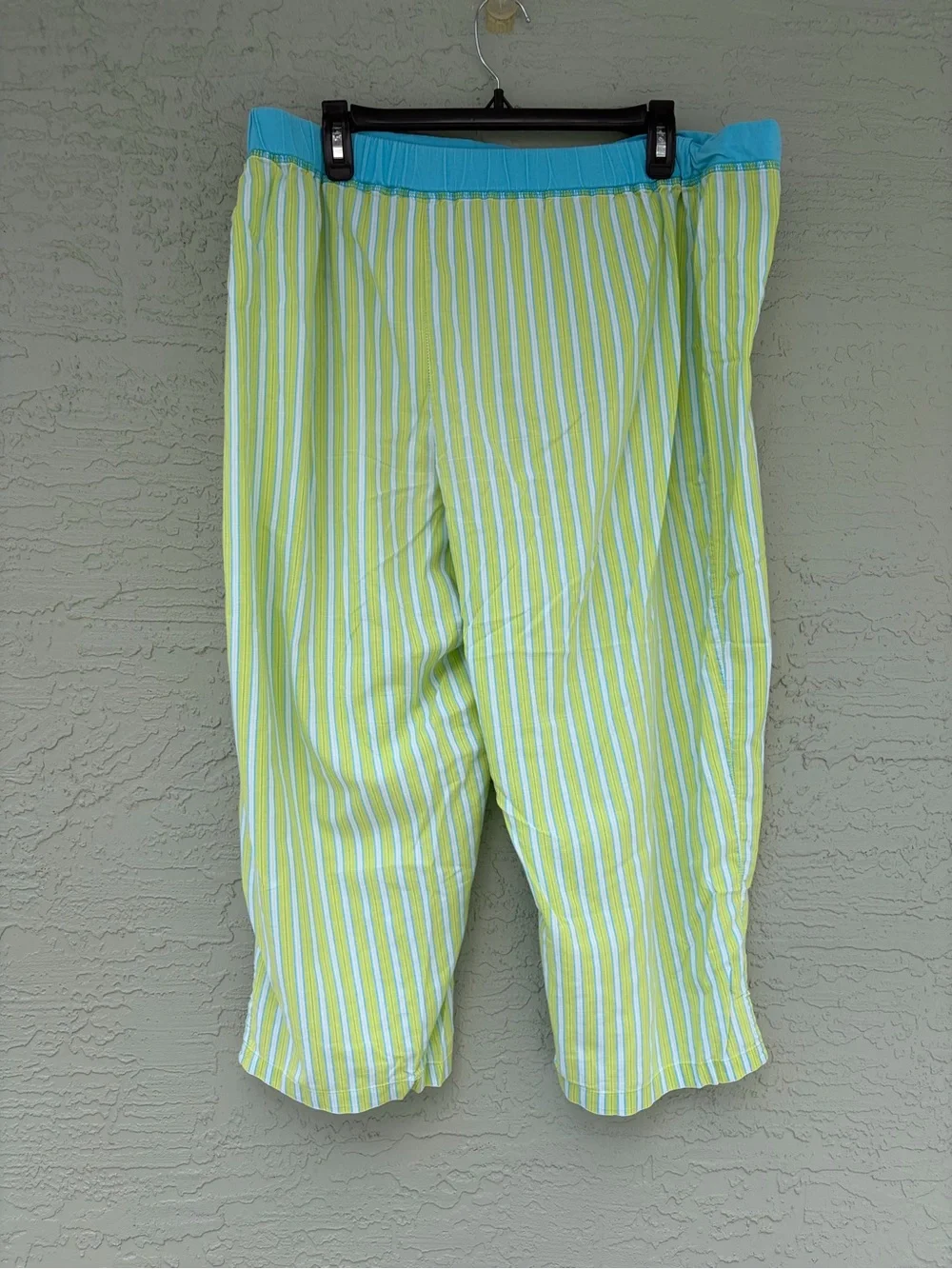 Disney Lime, White & Teal Striped Lounge Capris - Picture 7 of 9